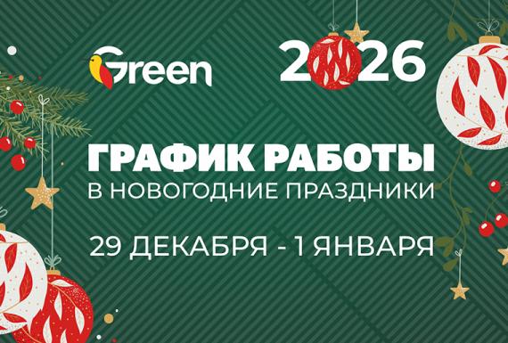 График работы магазина GREEN в новогодние праздники